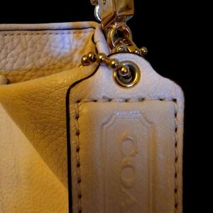 COACH cream military pocket bag
